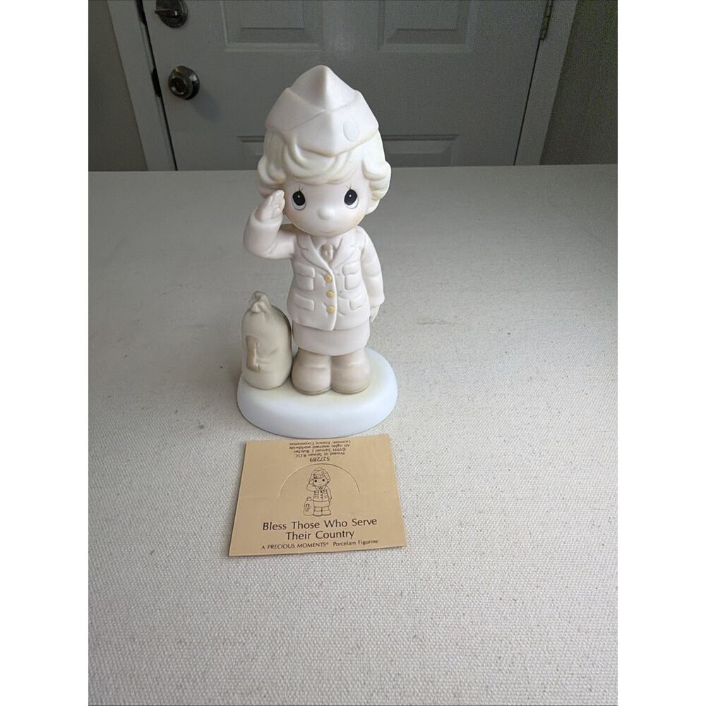 Bless Those Who Serve Their Country 527289/527297 Precious Moments 1991 Set of 2 - Picture 7 of 11